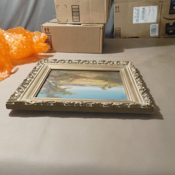 Vintage Framed Landscape Oil Painting Nature Signed - Picture 4 of 16